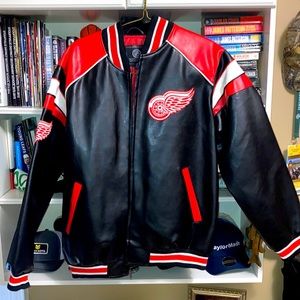 NHL Detroit Redwings Leather Jacket